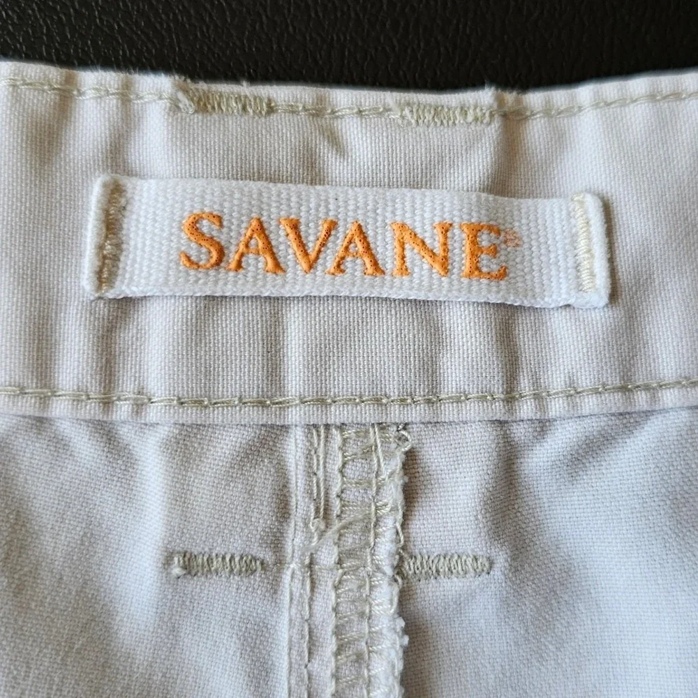 Savane Mens Stone Beige‎ Cargo Shorts Elastic Waist Cotton Blend Size 44 Utility